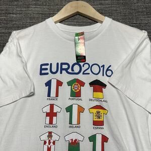 FIFA Euro 2016 Shirt Men's M White Short Sleeve Forca Portugal Soccer